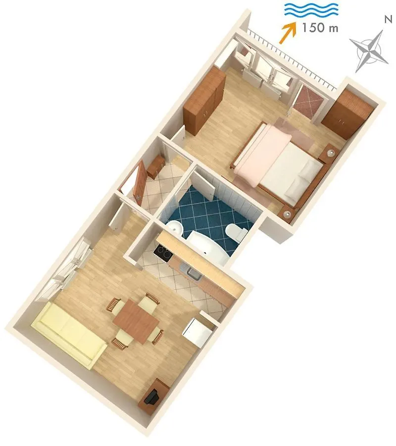 Apartment Mali Losinj 2486A Kroatien